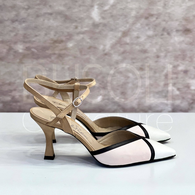 Slingback in Pelle multicolor