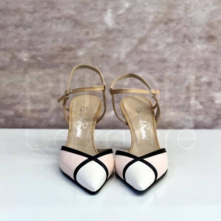 Slingback in Pelle multicolor