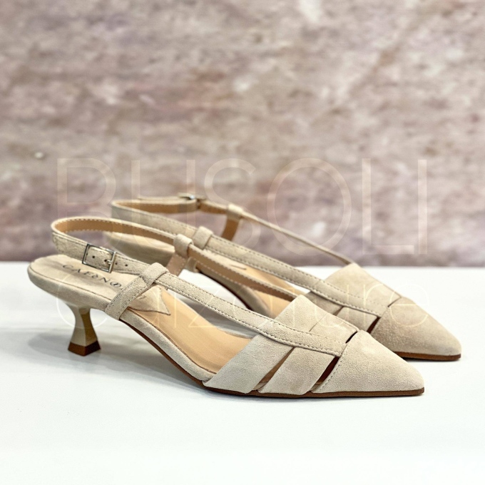 Slingback in Camoscio