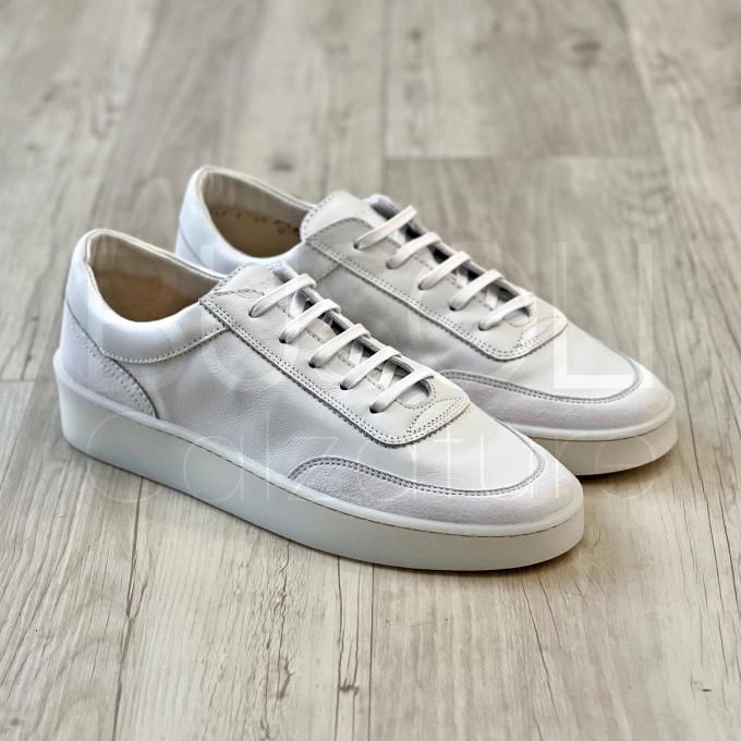 Sneaker in Pelle bianca