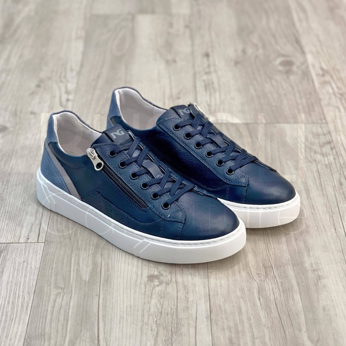 Sneaker in Pelle zip