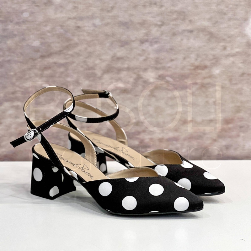 Slingback in Raso pois