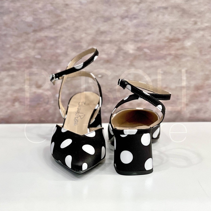 Slingback in Raso pois