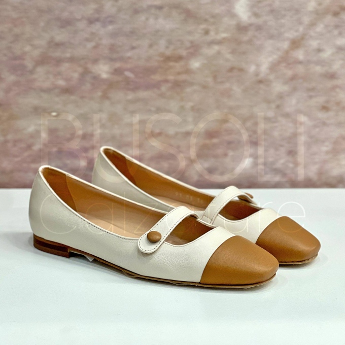 Ballerina in Pelle bicolore