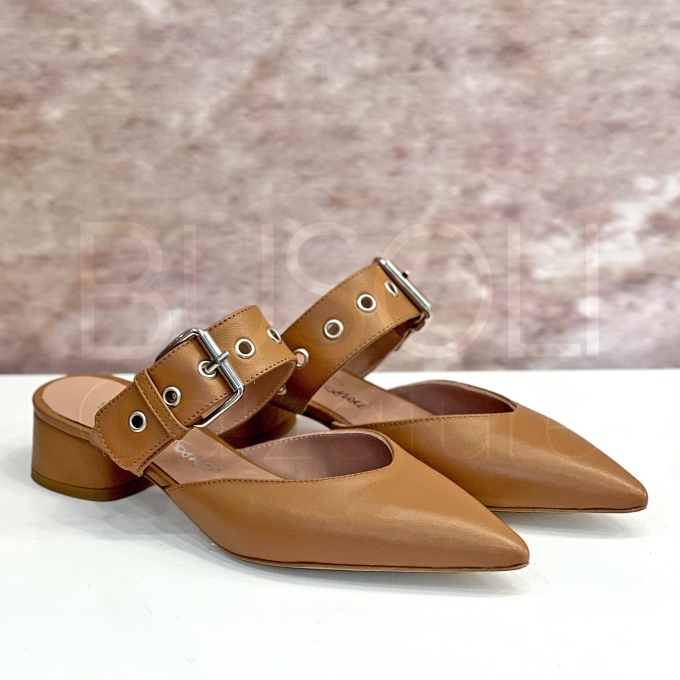 Slingback cinturino in Pelle