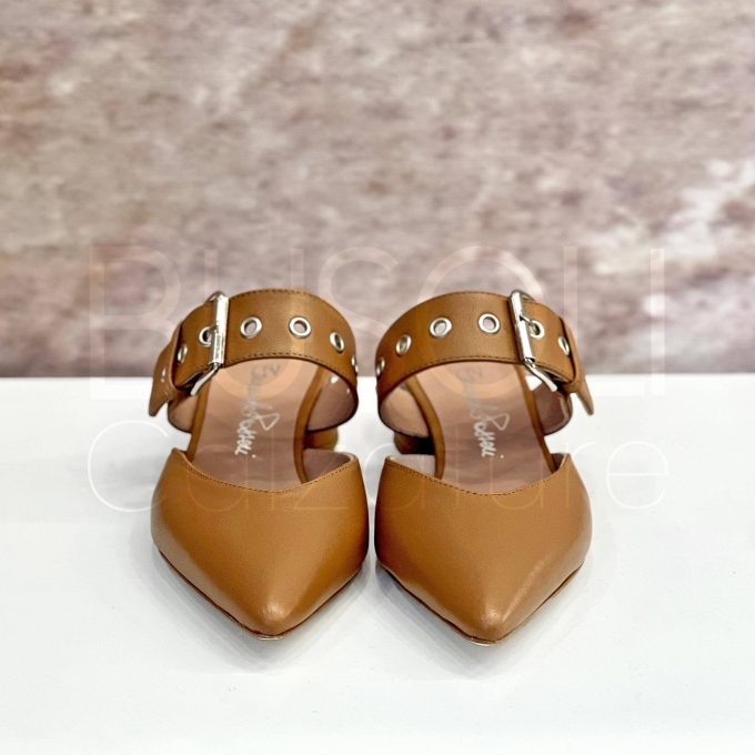 Slingback cinturino in Pelle