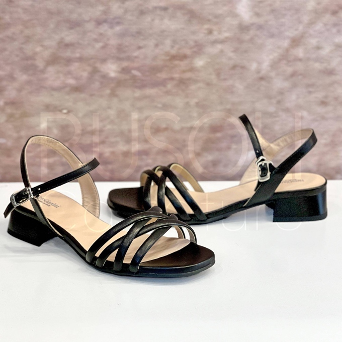 Sandalo fascette in Pelle