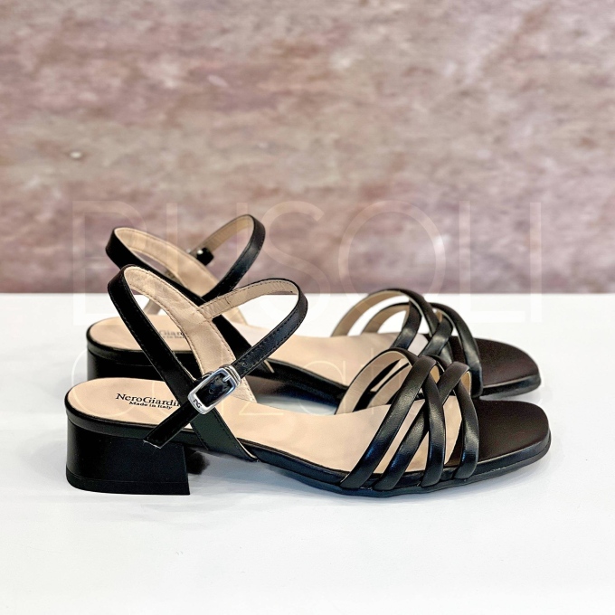 Sandalo fascette in Pelle