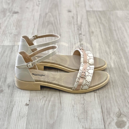 Sandalo in Pelle logato