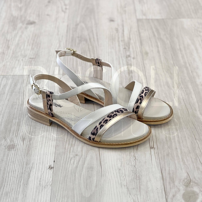 Sandalo basso in Pelle animalier