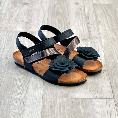 Sandalo fiore in Pelle