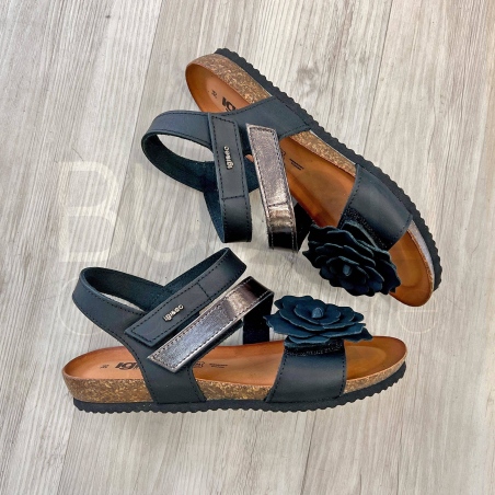 Sandalo fiore in Pelle