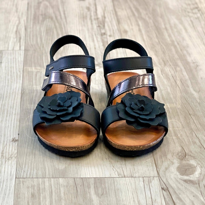 Sandalo fiore in Pelle