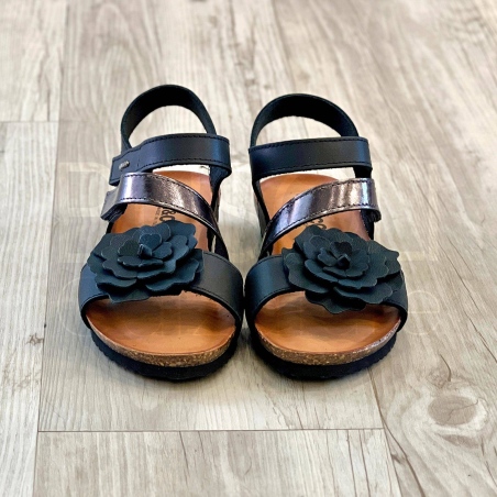 Sandalo fiore in Pelle