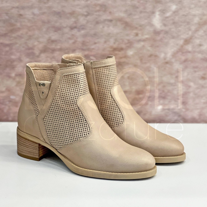 Stivaletto traforato in Pelle