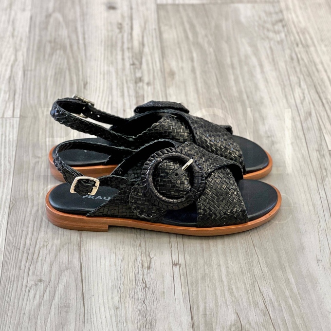 Sandalo treccia in Pelle
