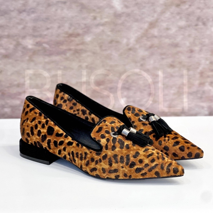 Mocassino in Pelle animalier