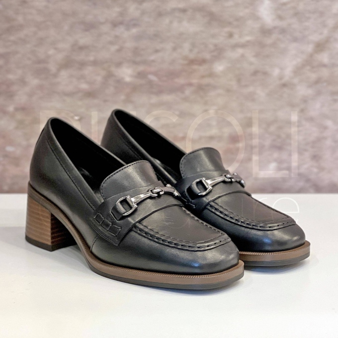 Mocassino con morsetto e tacco 5cm