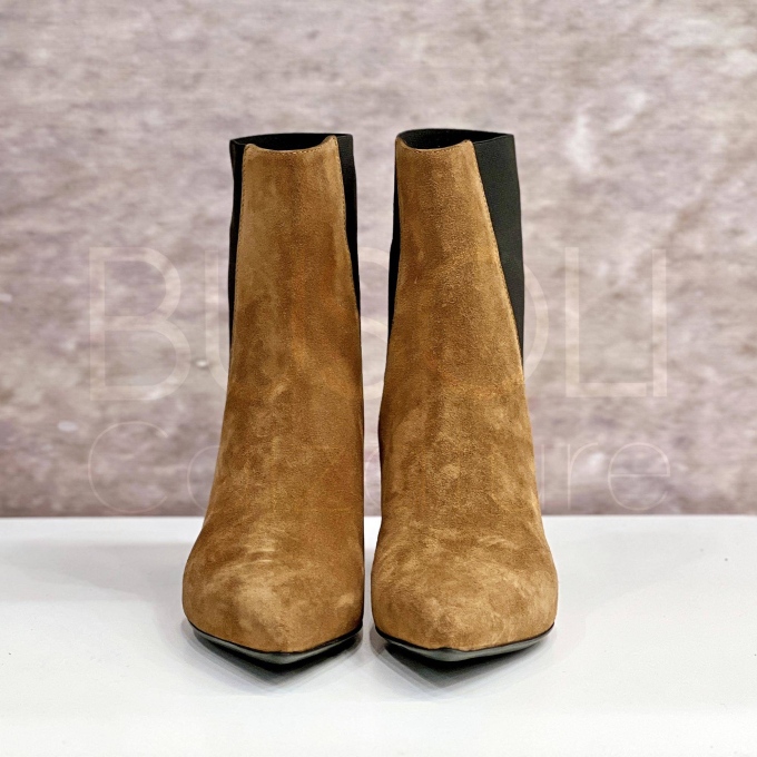 Stivaletto in Camoscio con tacco 4 cm