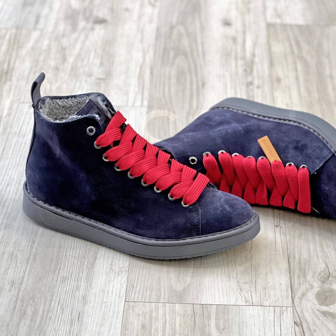 Sneaker in Camoscio blue