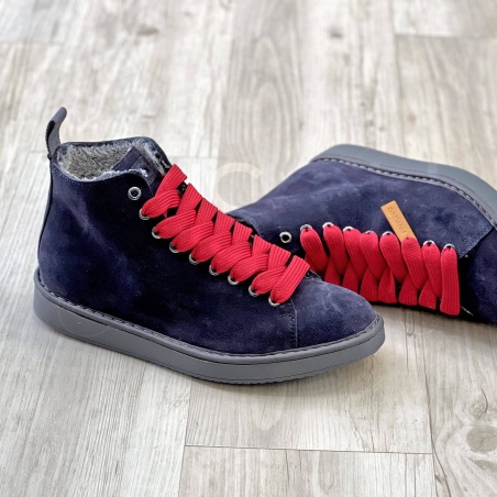 Sneaker in Camoscio blue
