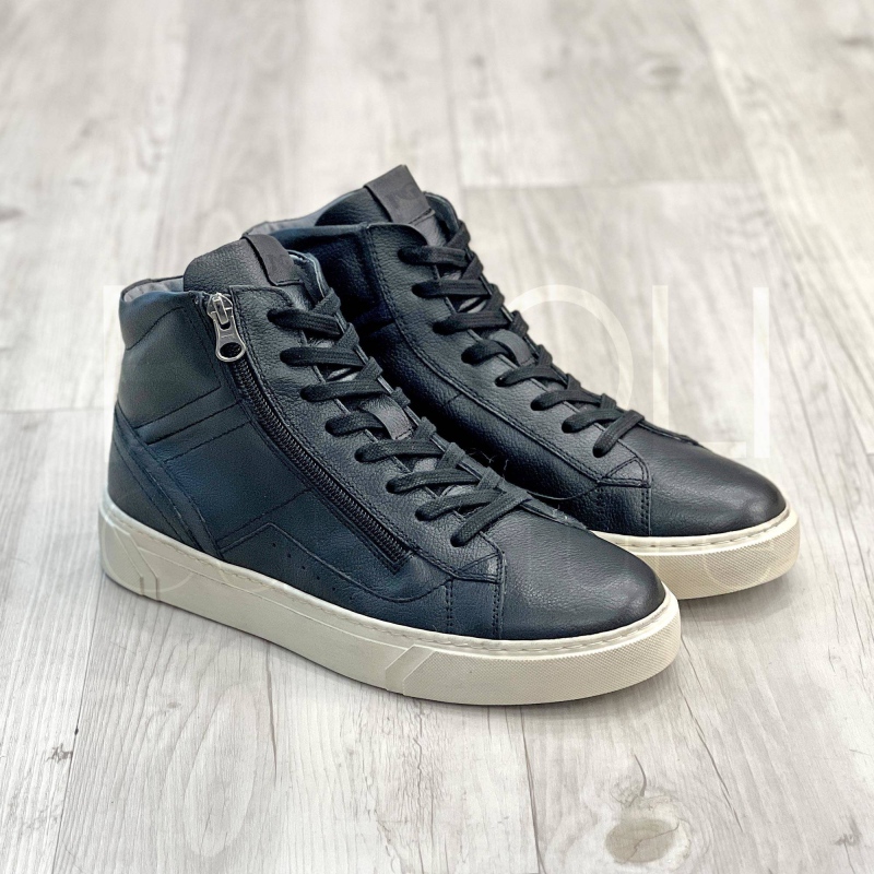 Sneaker in Pelle alta con zip
