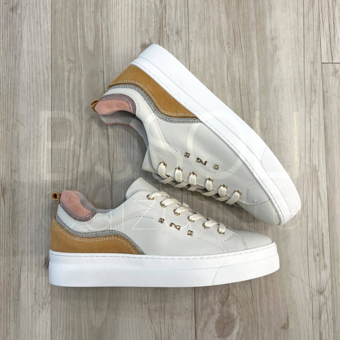 Sneaker microglitter in Pelle