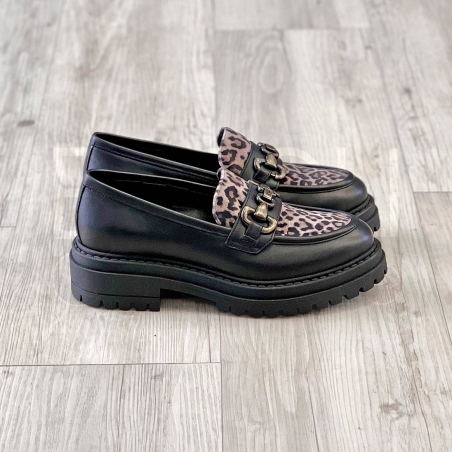 Mocassino in Pelle animalier