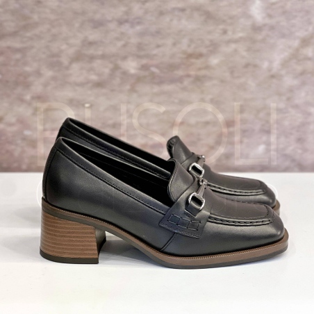 Mocassino con morsetto e tacco 5cm