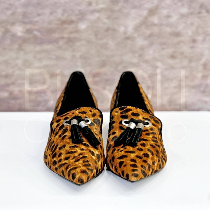 Mocassino in Pelle animalier