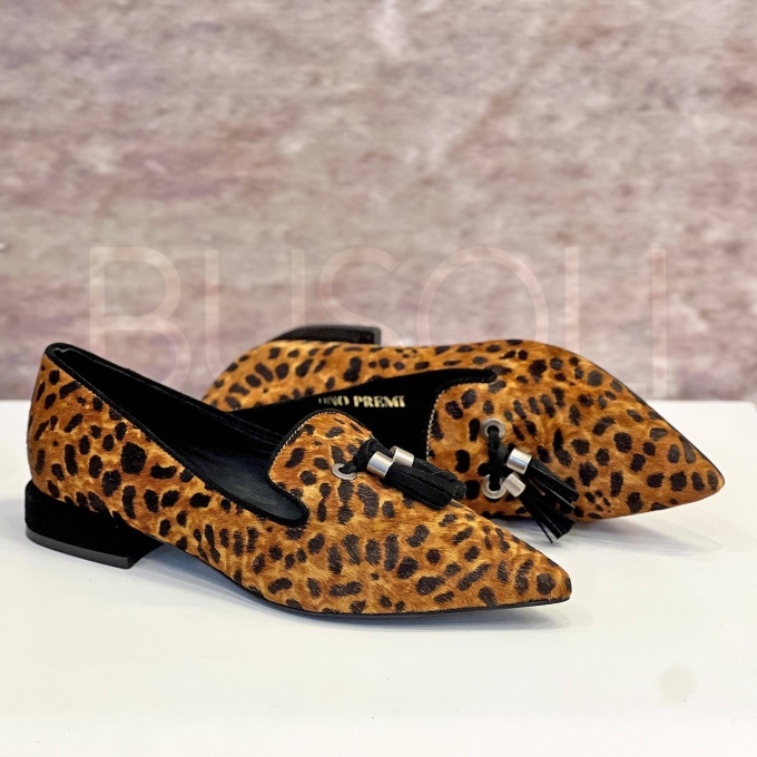 Mocassino in Pelle animalier