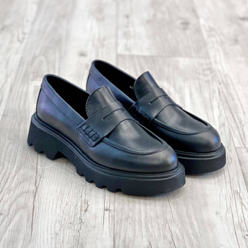 Mocassino in Pelle con suola carro