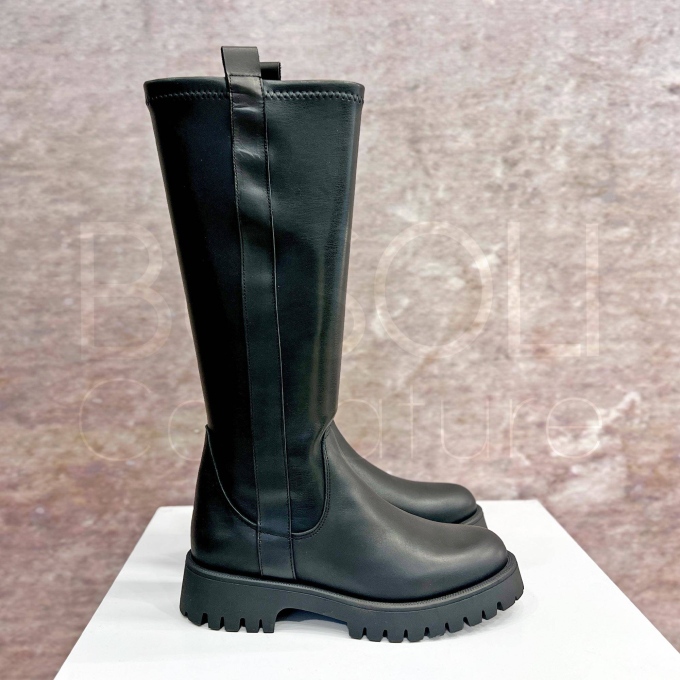 Stivale elasticizzato in Pelle
