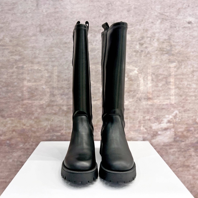 Stivale elasticizzato in Pelle