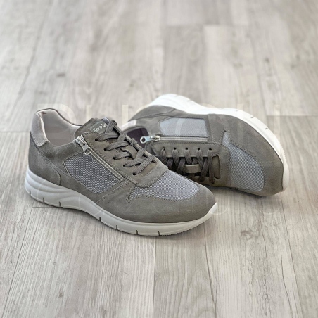 Sneaker zip in Camoscio