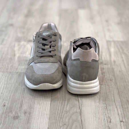 Sneaker zip in Camoscio