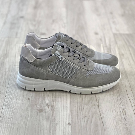 Sneaker zip in Camoscio