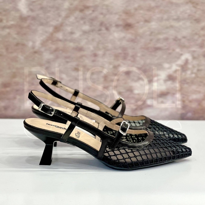 Decolleté Slingback in rete