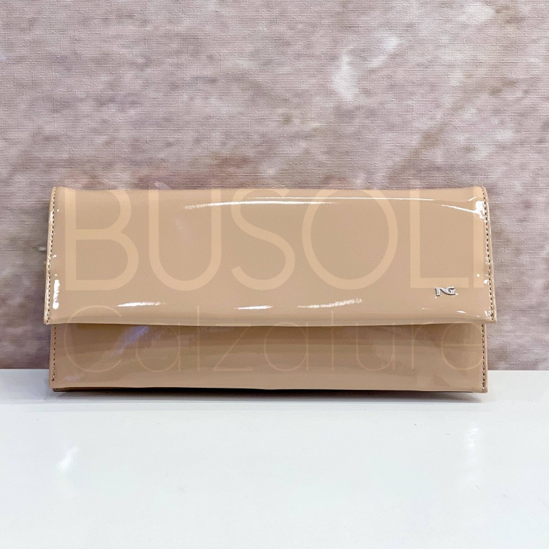 Pochette in Vernice nude