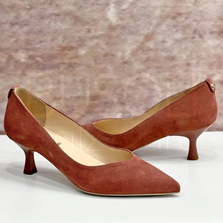 Decolletè suede Rosa Antico