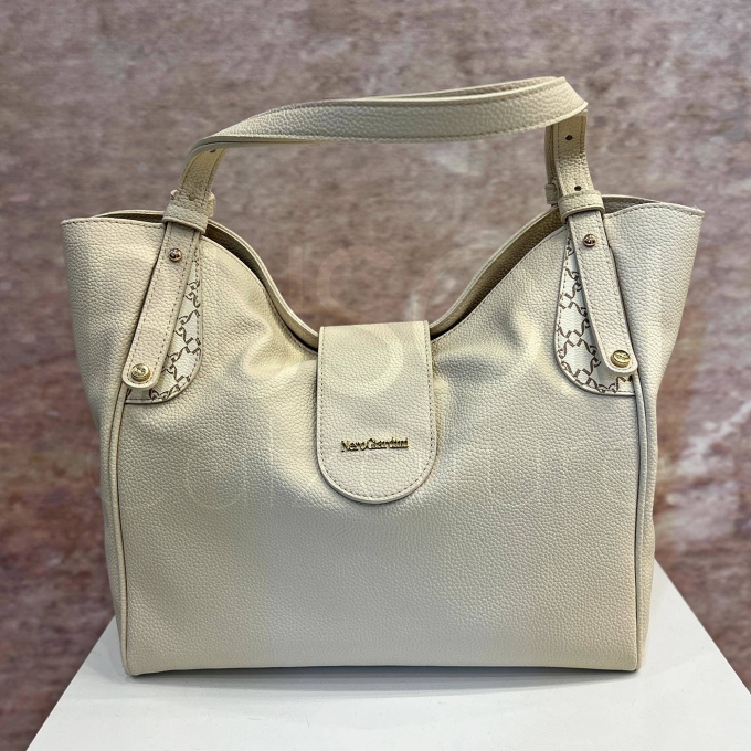 Borsa a mano Sabbia con pattina
