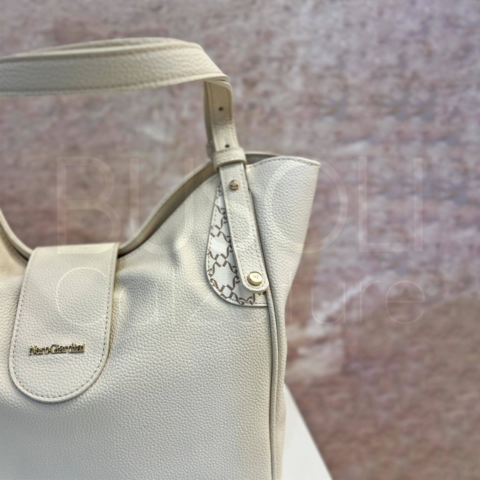 Borsa a mano Sabbia con pattina