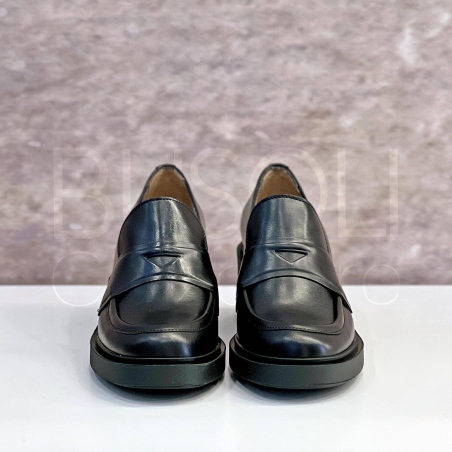 Mocassino in Pelle con tacco