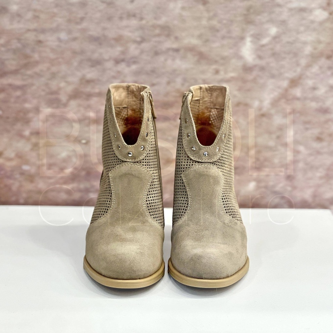 Texano in Camoscio con tacco