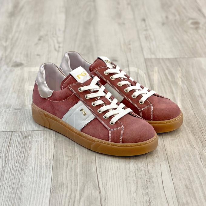 Sneaker Camoscio Rosa antico