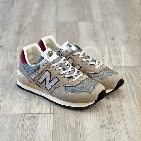 574 Nabuk burgundy accent