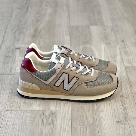574 Nabuk burgundy accent