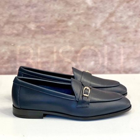 Mocassino in pelle Blu navy