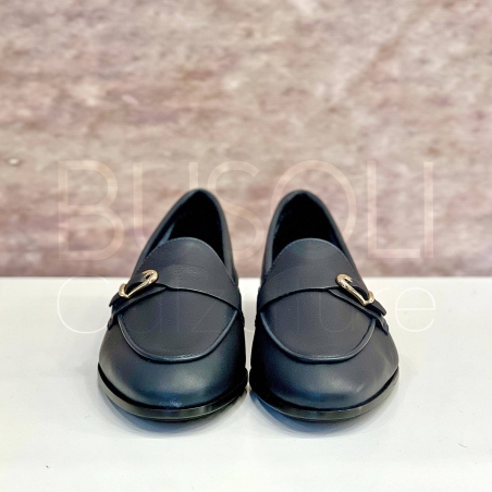 Mocassino in pelle Blu navy
