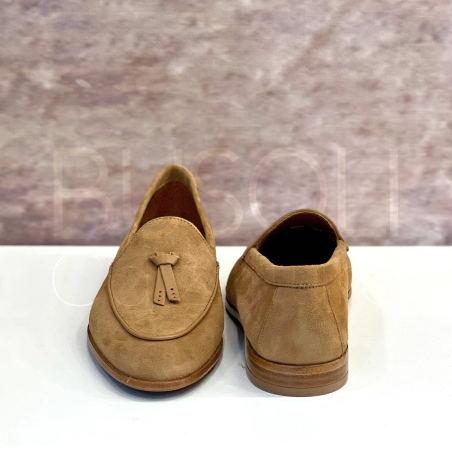 Mocassino cravatta in Camoscio